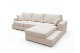 Designer Ecksofa Vigo in Bouclé – Beige – Rechts