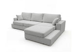 Designer Ecksofa Vigo in Bouclé – Sand – Rechts