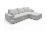 Designer Ecksofa Vigo in Bouclé – Sand – Rechts