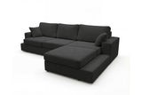 Designer Ecksofa Vigo in Bouclé – Anthrazit – Rechts
