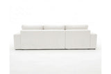 Designer Ecksofa Vigo in Bouclé – Weiß – Links