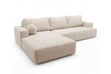 Designer Ecksofa Vanto in Bouclé – Beige – Links