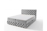 Boxspringbett Castella Samt mit Stauraum – Grau
