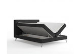 Boxspringbett Selina Slim Bouclé mit Stauraum – Anthrazit