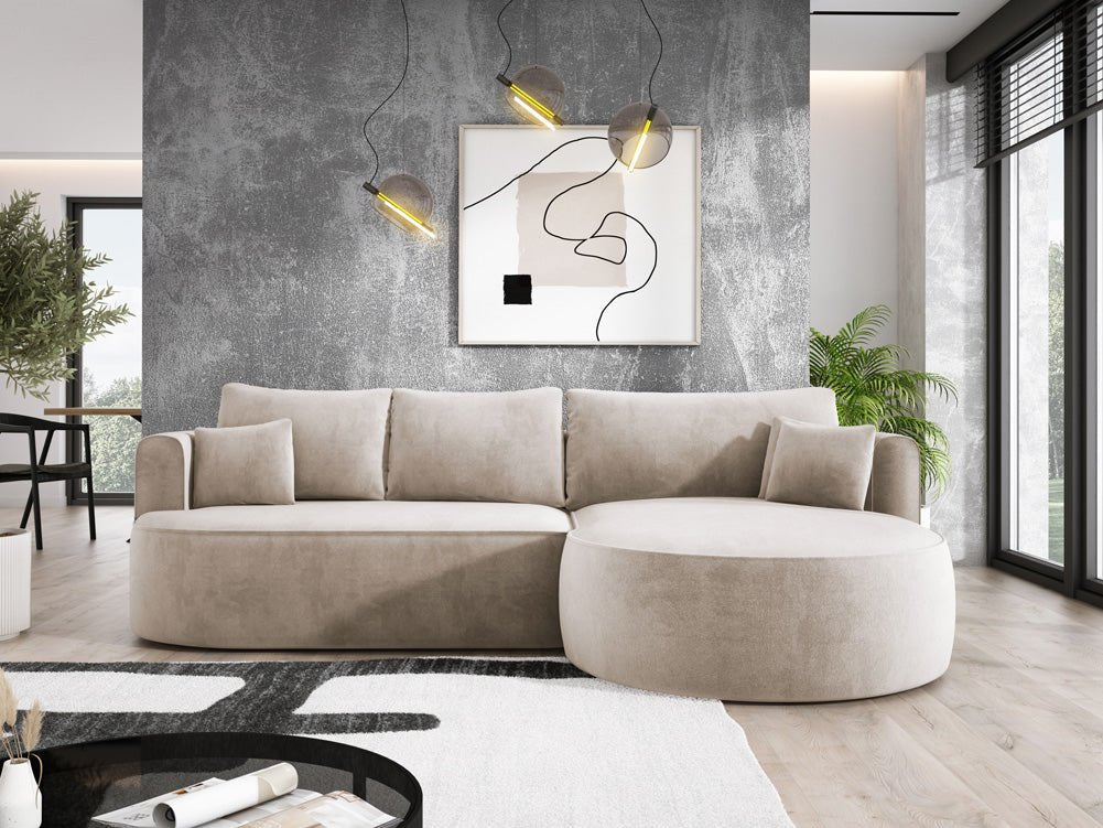 Designer L Sofa Lucca in Samt