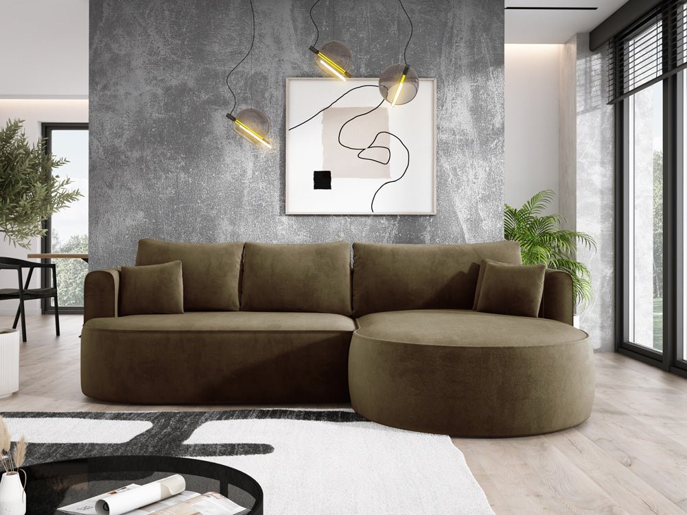 Designer L Sofa Lucca in Samt
