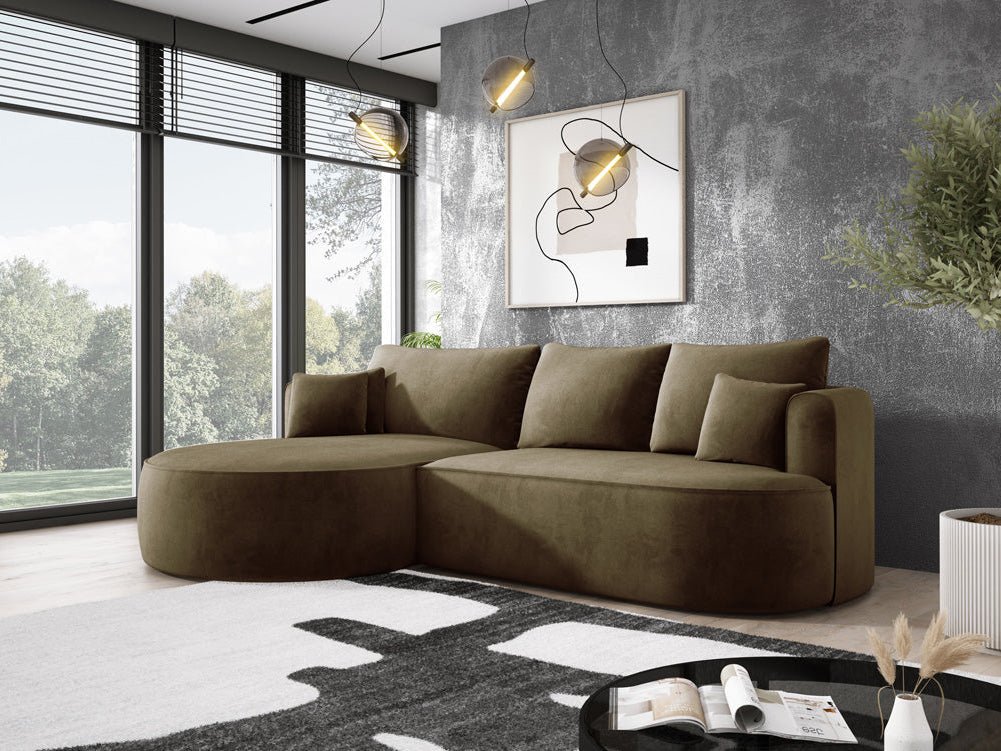 Designer L Sofa Lucca in Samt