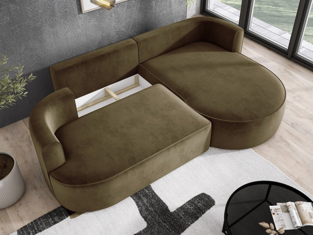 Designer L Sofa Lucca in Samt