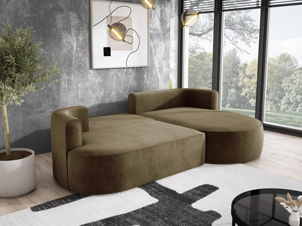 Designer L Sofa Lucca in Samt