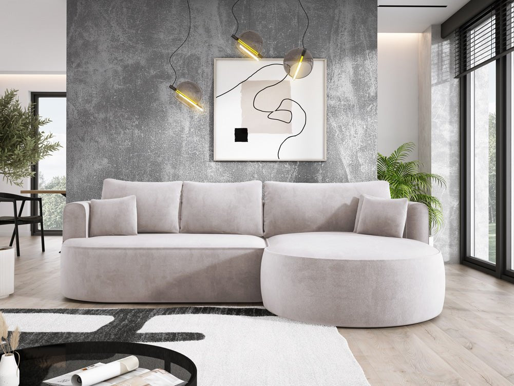 Designer L Sofa Lucca in Samt