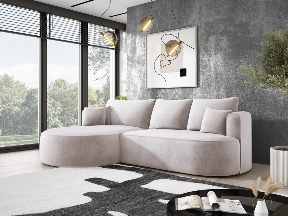 Designer L Sofa Lucca in Samt
