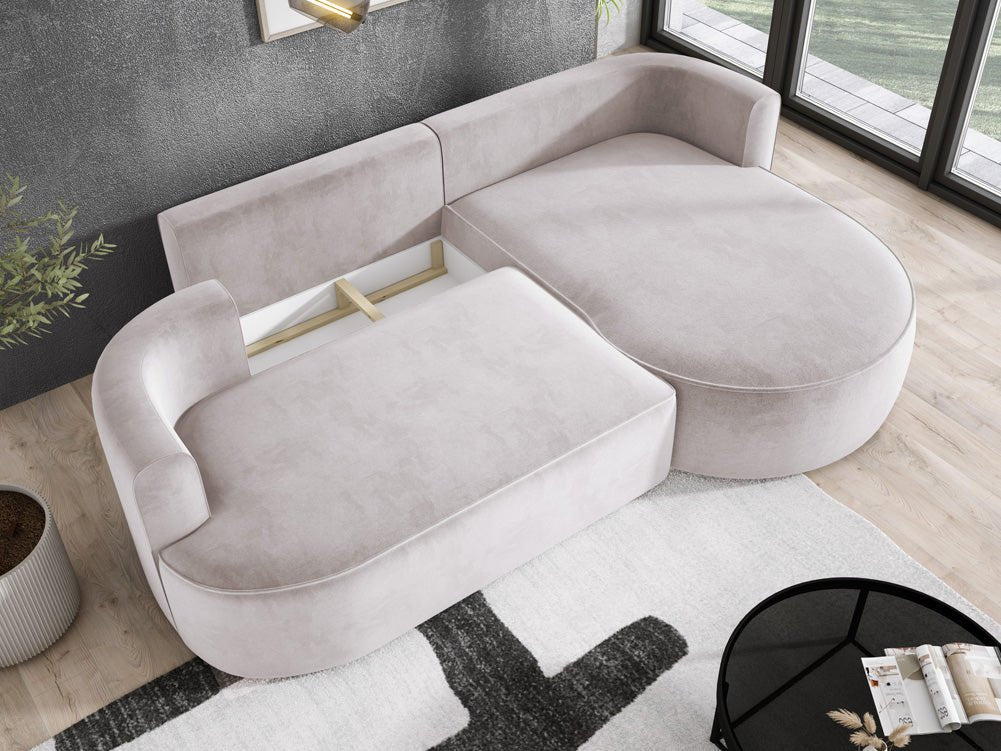 Designer L Sofa Lucca in Samt