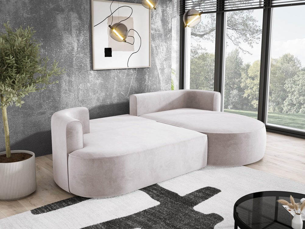 Designer L Sofa Lucca in Samt