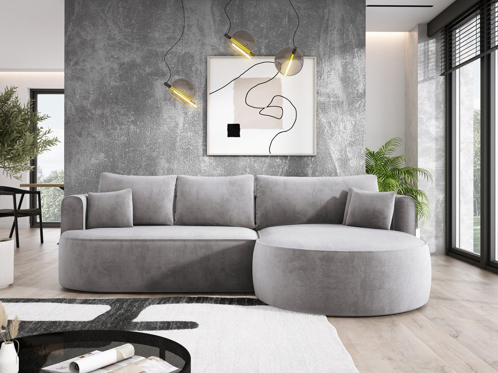 Designer L Sofa Lucca in Samt