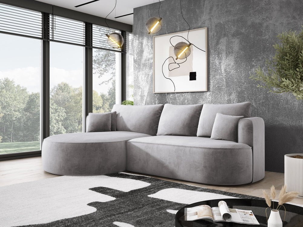 Designer L Sofa Lucca in Samt