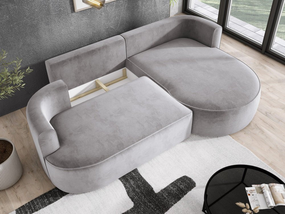 Designer L Sofa Lucca in Samt