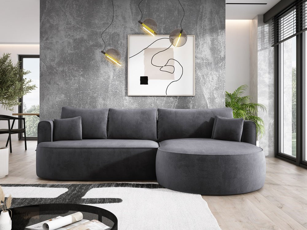 Designer L Sofa Lucca in Samt