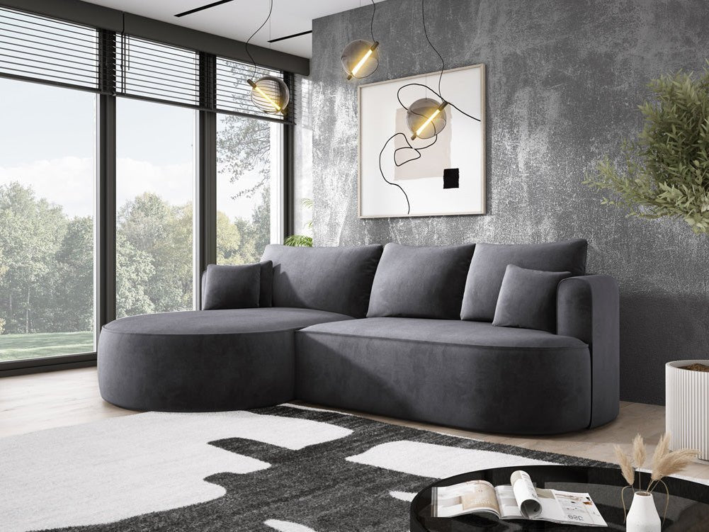 Designer L Sofa Lucca in Samt