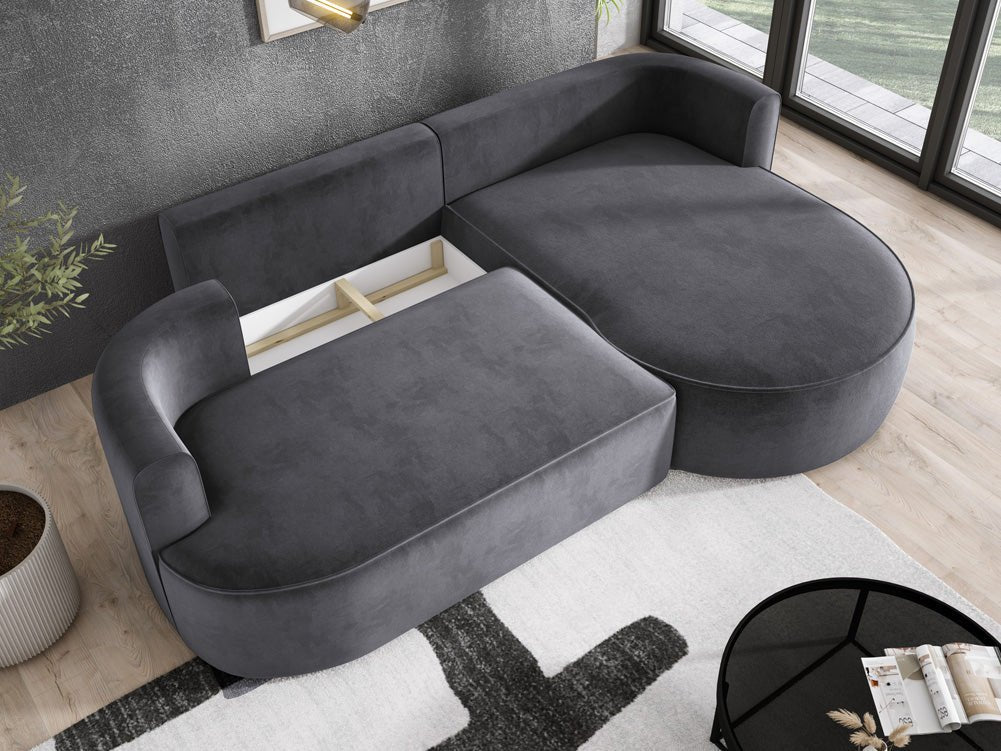 Designer L Sofa Lucca in Samt