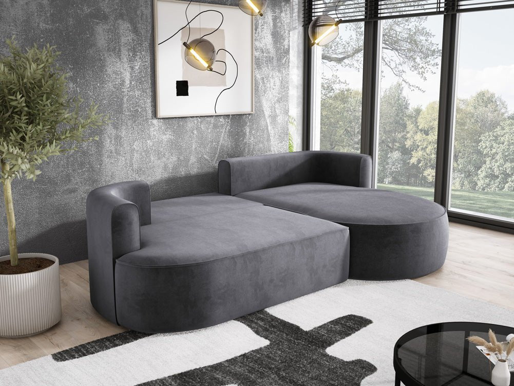 Designer L Sofa Lucca in Samt