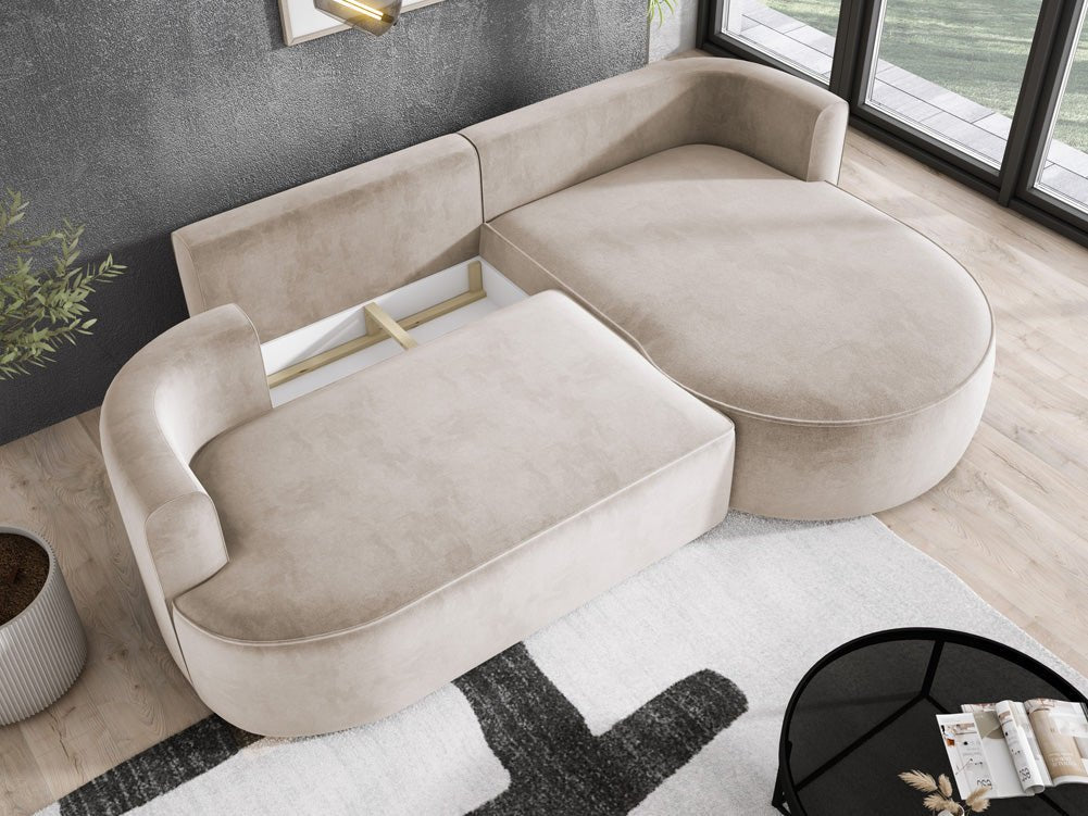 Designer L Sofa Lucca in Samt