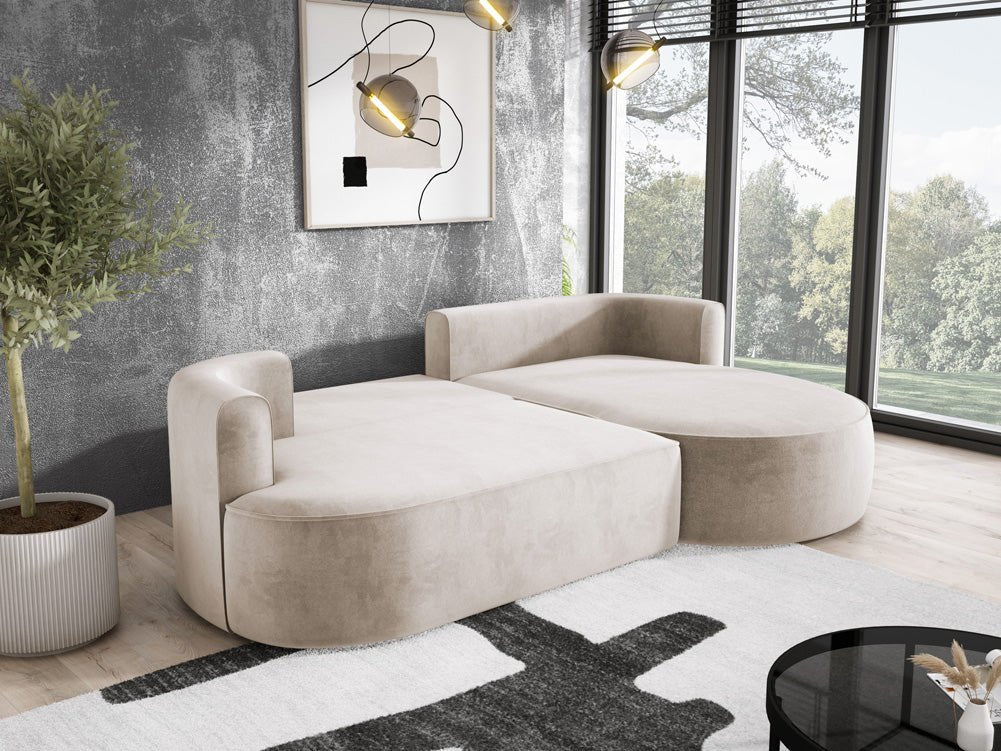 Designer L Sofa Lucca in Samt