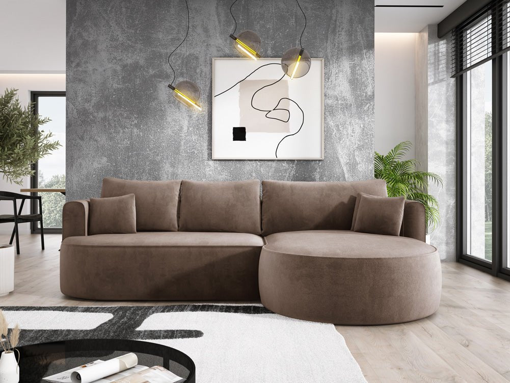 Designer L Sofa Lucca in Samt