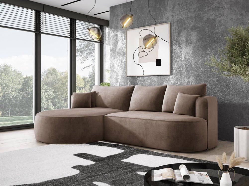 Designer L Sofa Lucca in Samt