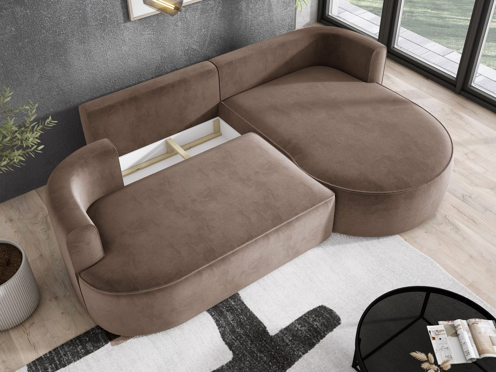 Designer L Sofa Lucca in Samt