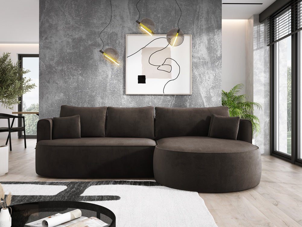 Designer L Sofa Lucca in Samt