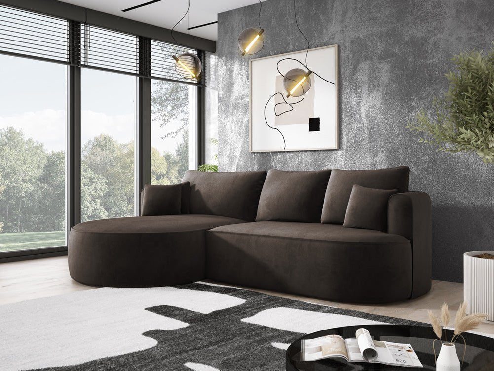 Designer L Sofa Lucca in Samt