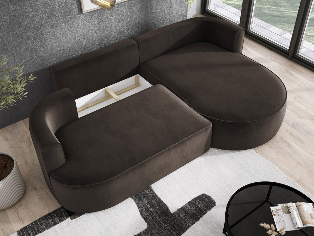 Designer L Sofa Lucca in Samt