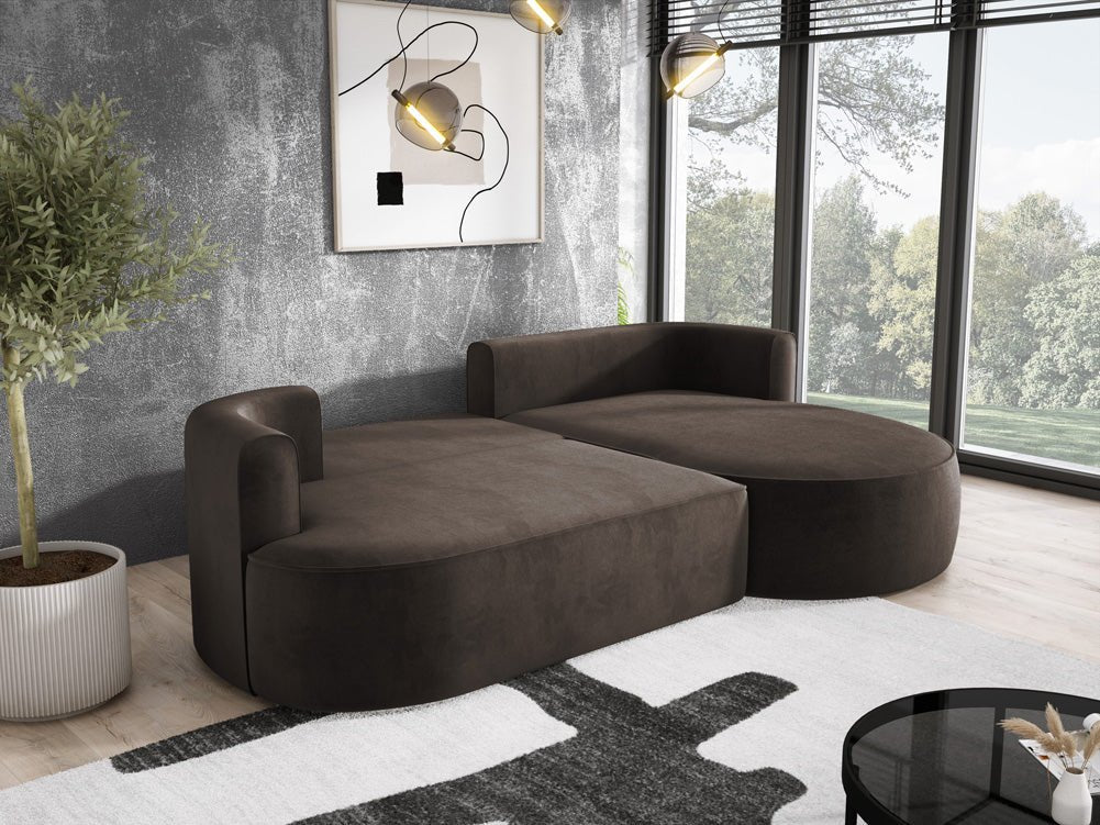 Designer L Sofa Lucca in Samt