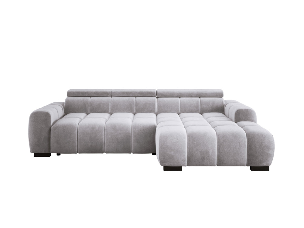 Designer Sofa Amalfi in Samt mit elektrischer Sitzerweiterung