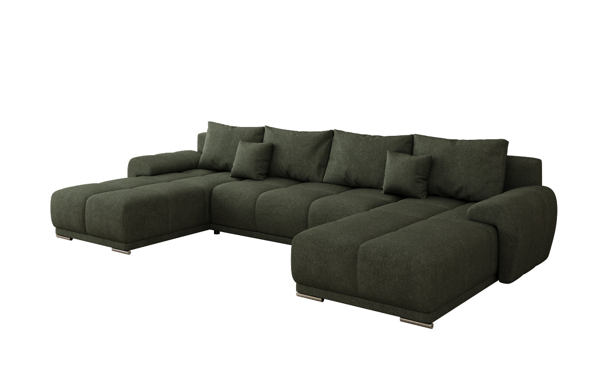 Designer Sofa Leni U mit Schlaf- und Klappfunktion in Stoff