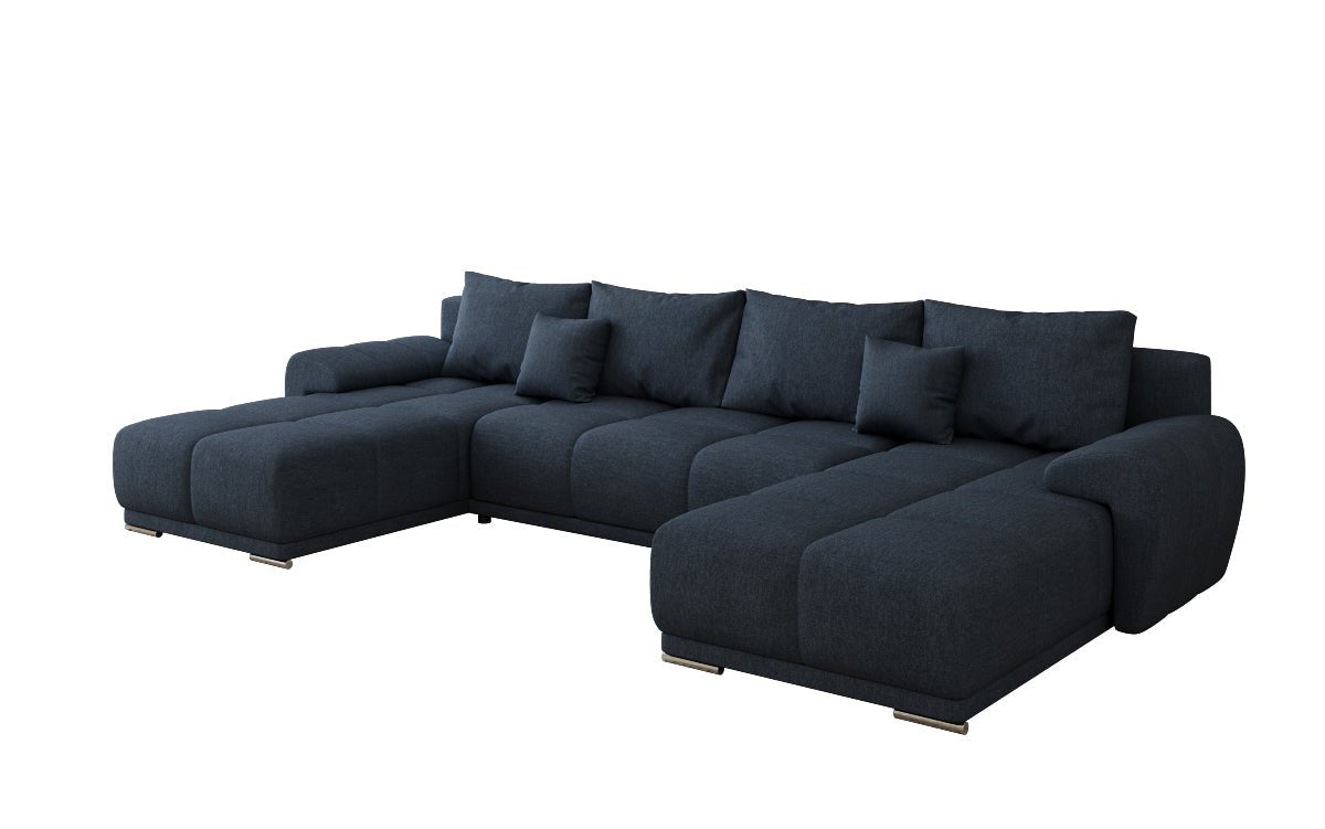 Designer Sofa Leni U mit Schlaf- und Klappfunktion in Stoff