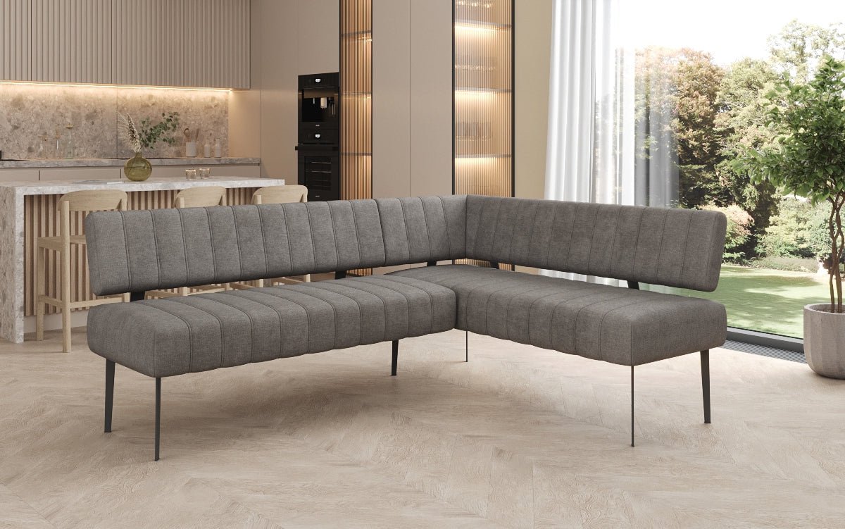 Gepolsterte Essbank Montero aus robustem Stoff mit Metallbeinen