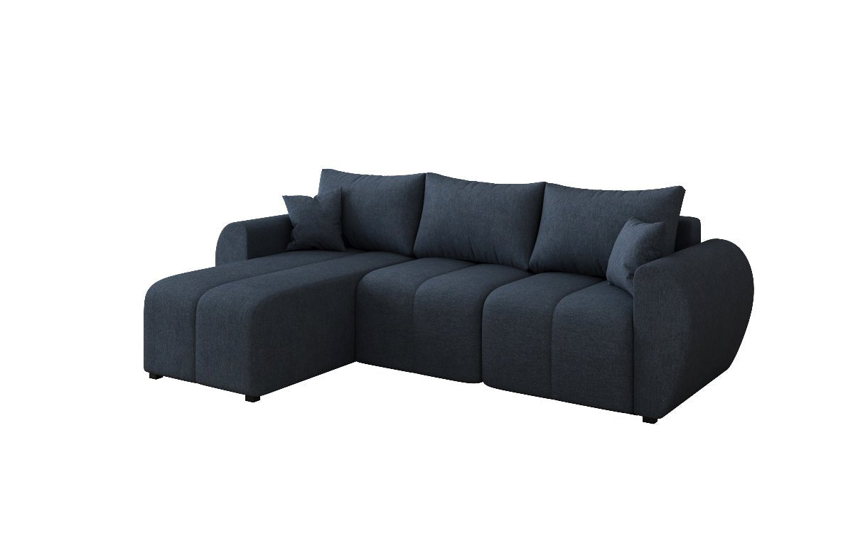 Designer Sofa Sorella L mit Schlaf- und Klappfunktion in Stoff