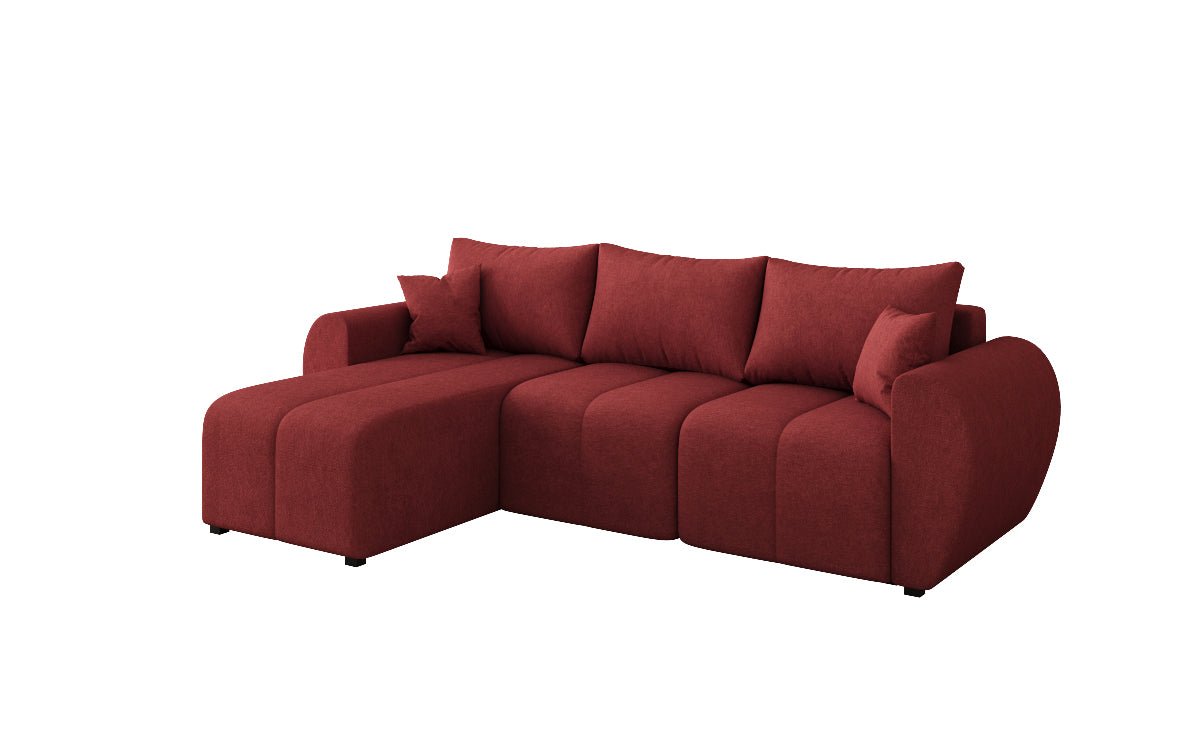 Designer Sofa Sorella L mit Schlaf- und Klappfunktion in Stoff