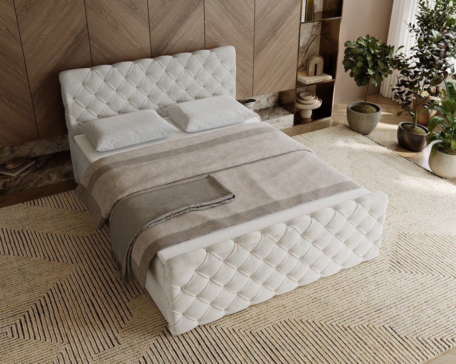 Boxspringbett Chester Samt mit Stauraum