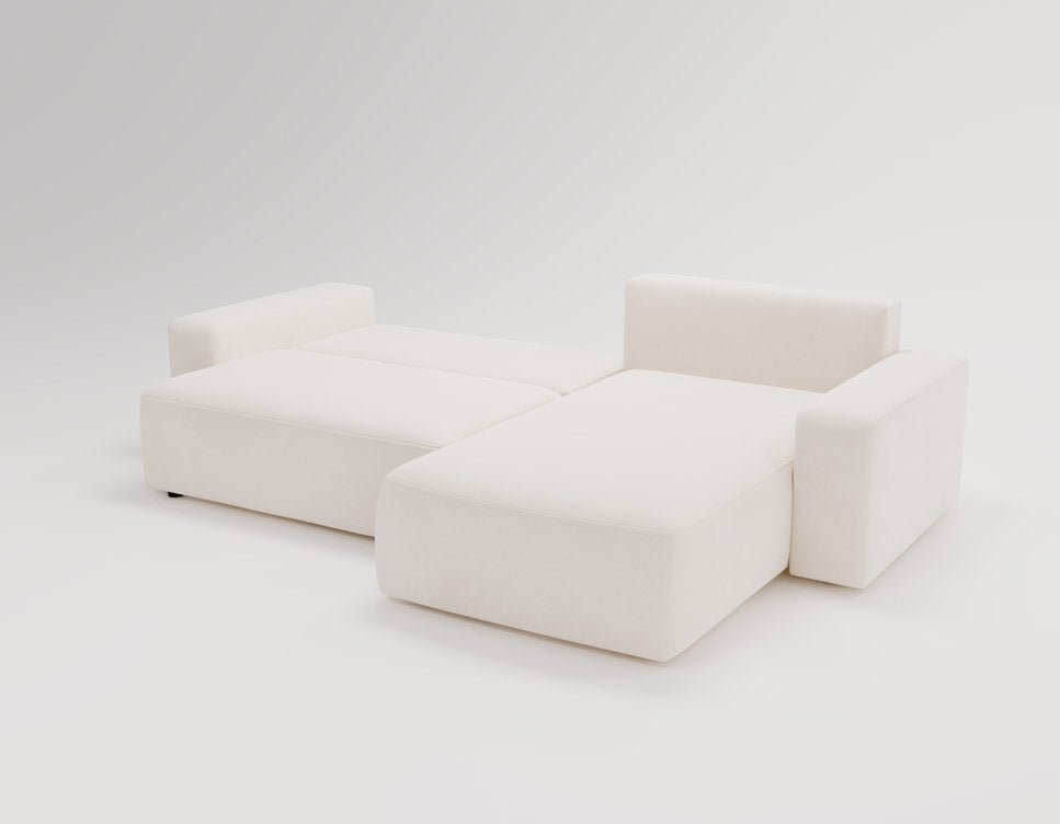 Designer Sofa Celina Samt mit Schlaffunktion und Stauraum