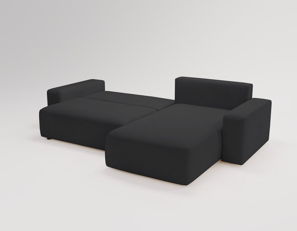 Designer Sofa Celina Samt mit Schlaffunktion und Stauraum
