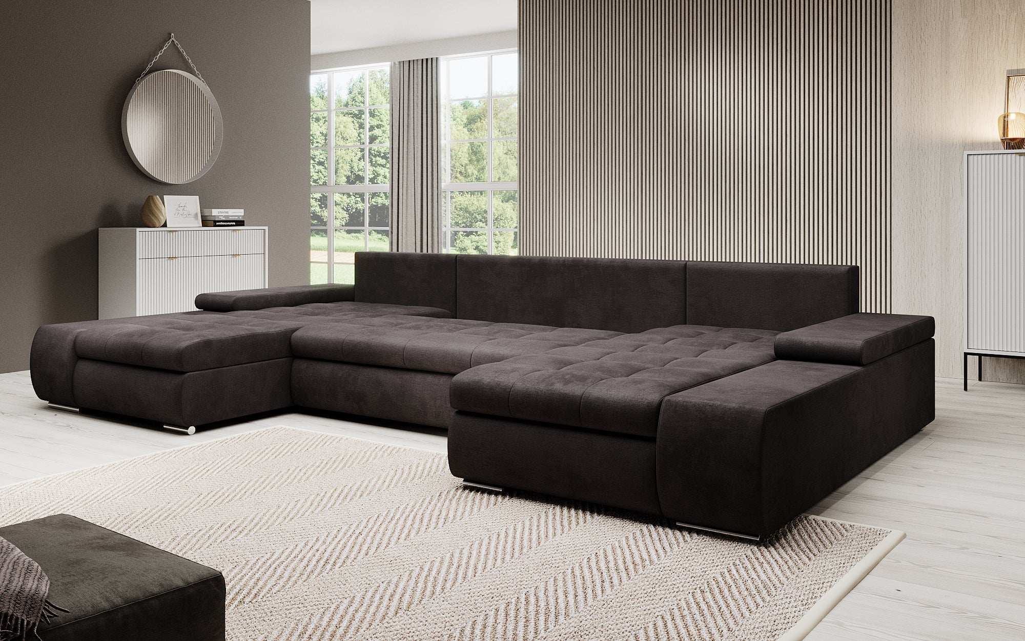 Designer Sofa Martino mit Schlaffunktion