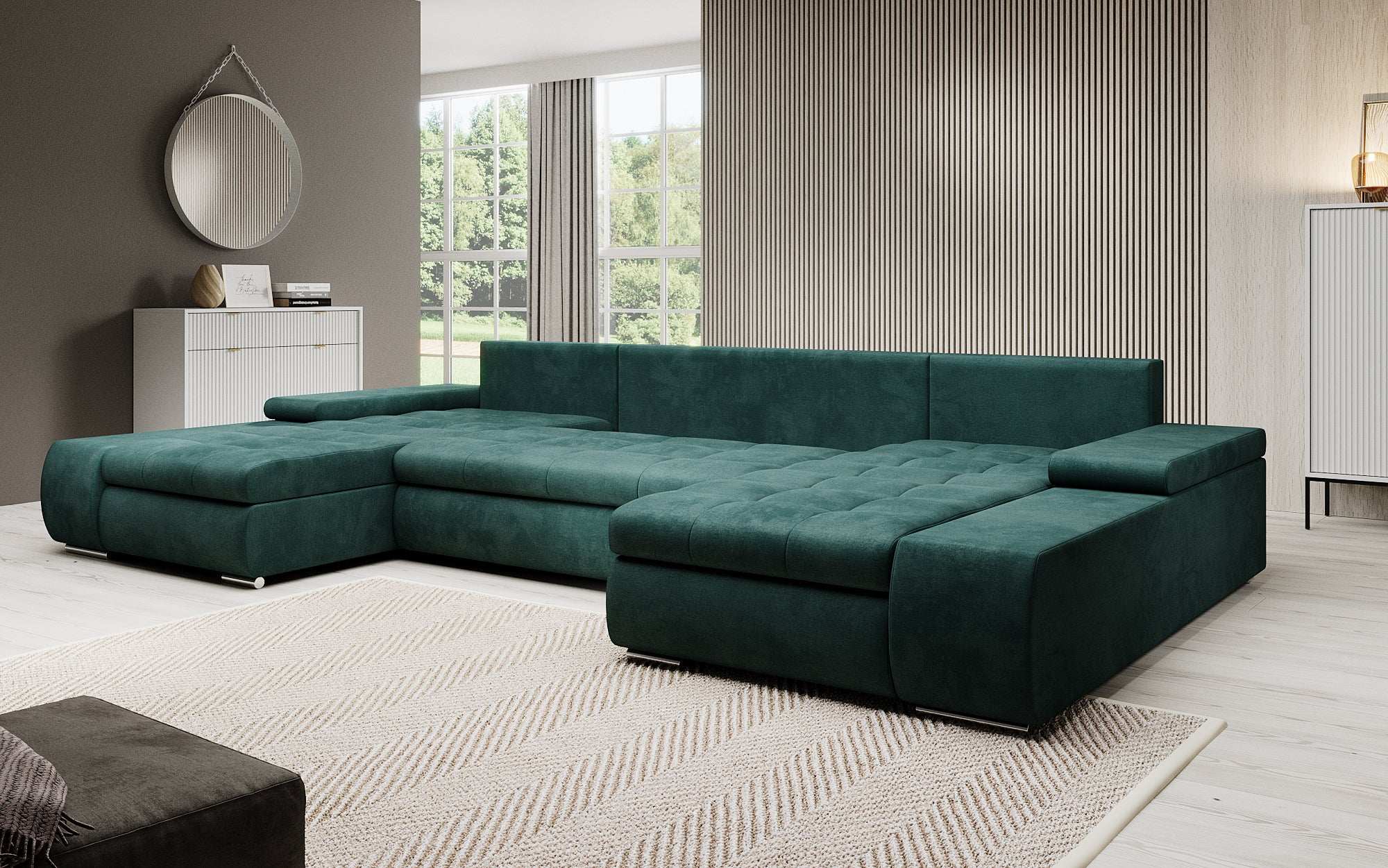Designer Sofa Martino mit Schlaffunktion