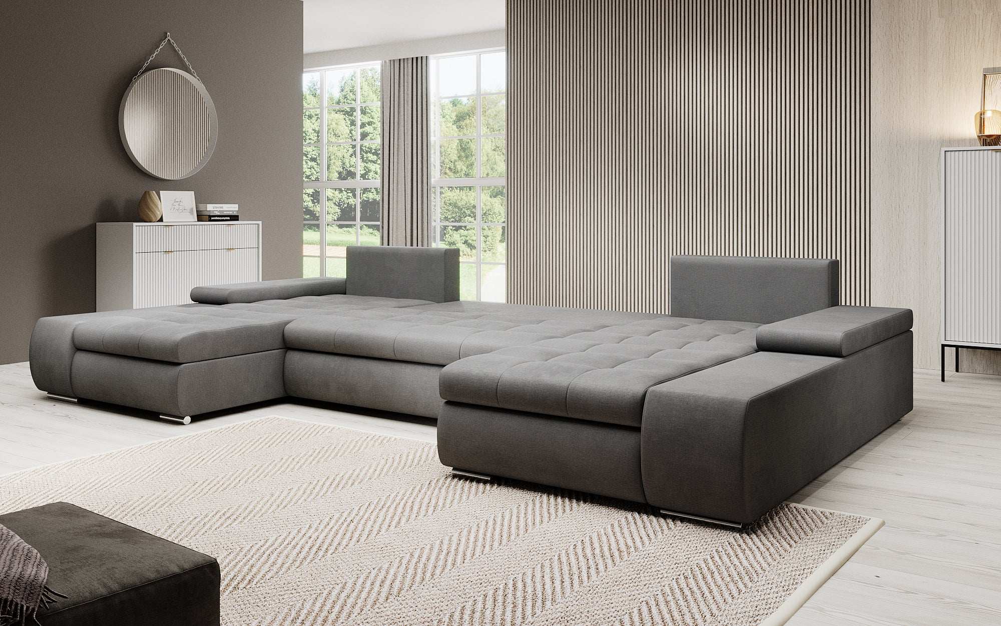 Designer Sofa Martino mit Schlaffunktion