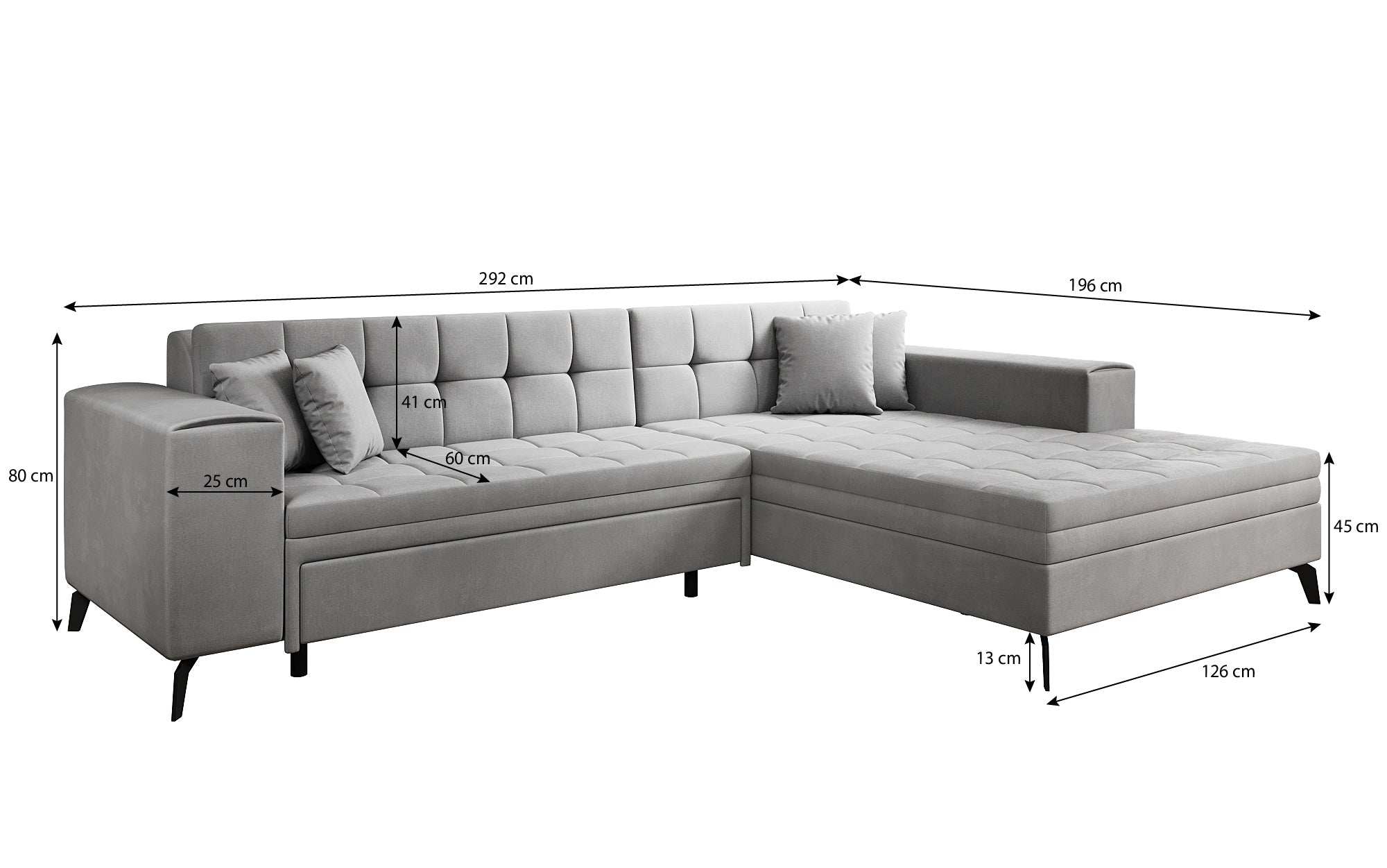 Designer Sofa Frida mit Schlaffunktion