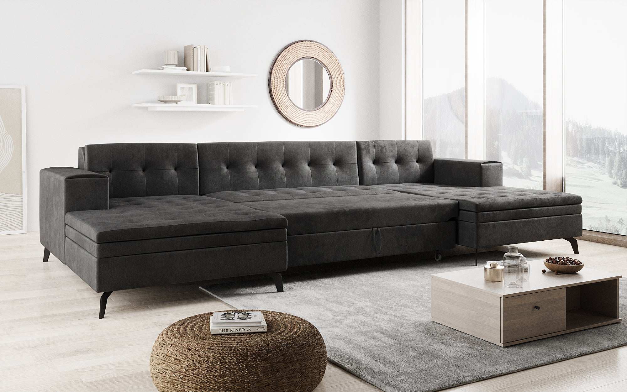 Designer Sofa Vivana mit Schlaffunktion