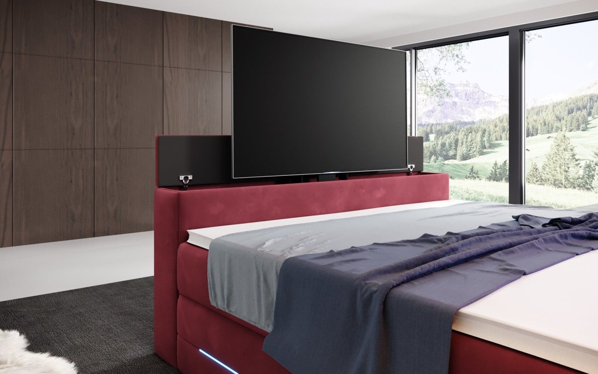 Boxspringbett Neptun mit TV Lift und RGB - Luxusbetten24