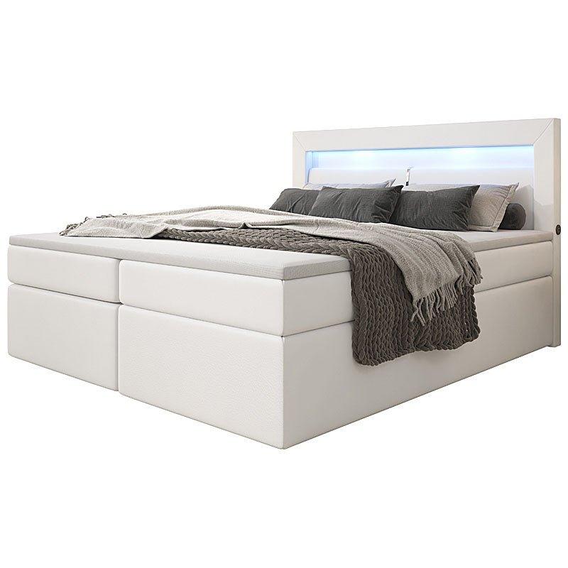 Boxspringbett Repos mit LED und USB - Luxusbetten24