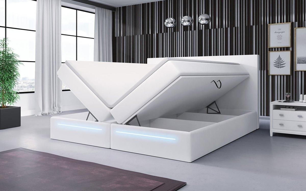Boxspringbett Sejour mit LED u. Stauraum - Luxusbetten24